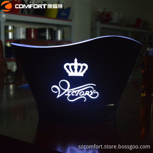Plastic oil painted lighted ice pail